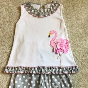 Flamingo tank shirt set